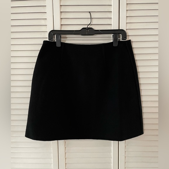 NWT Rebecca Taylor Double-Faced Wool Mini Skirt in Black (Sz. 12) - Picture 5 of 8